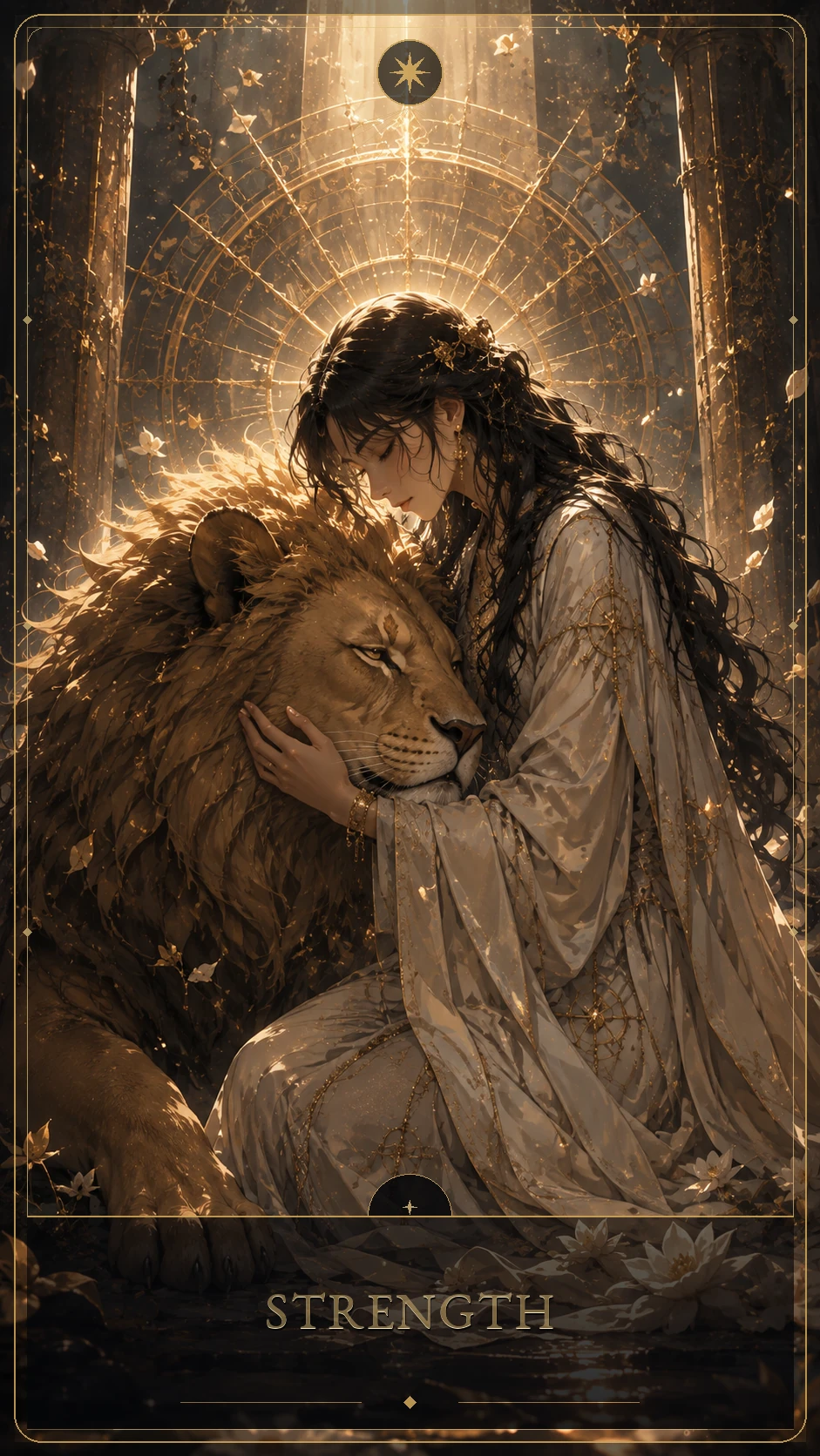 Strength — canonical Lúmina tarot card