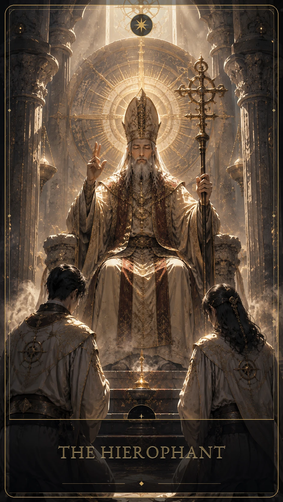 The Hierophant — canonical Lúmina tarot card