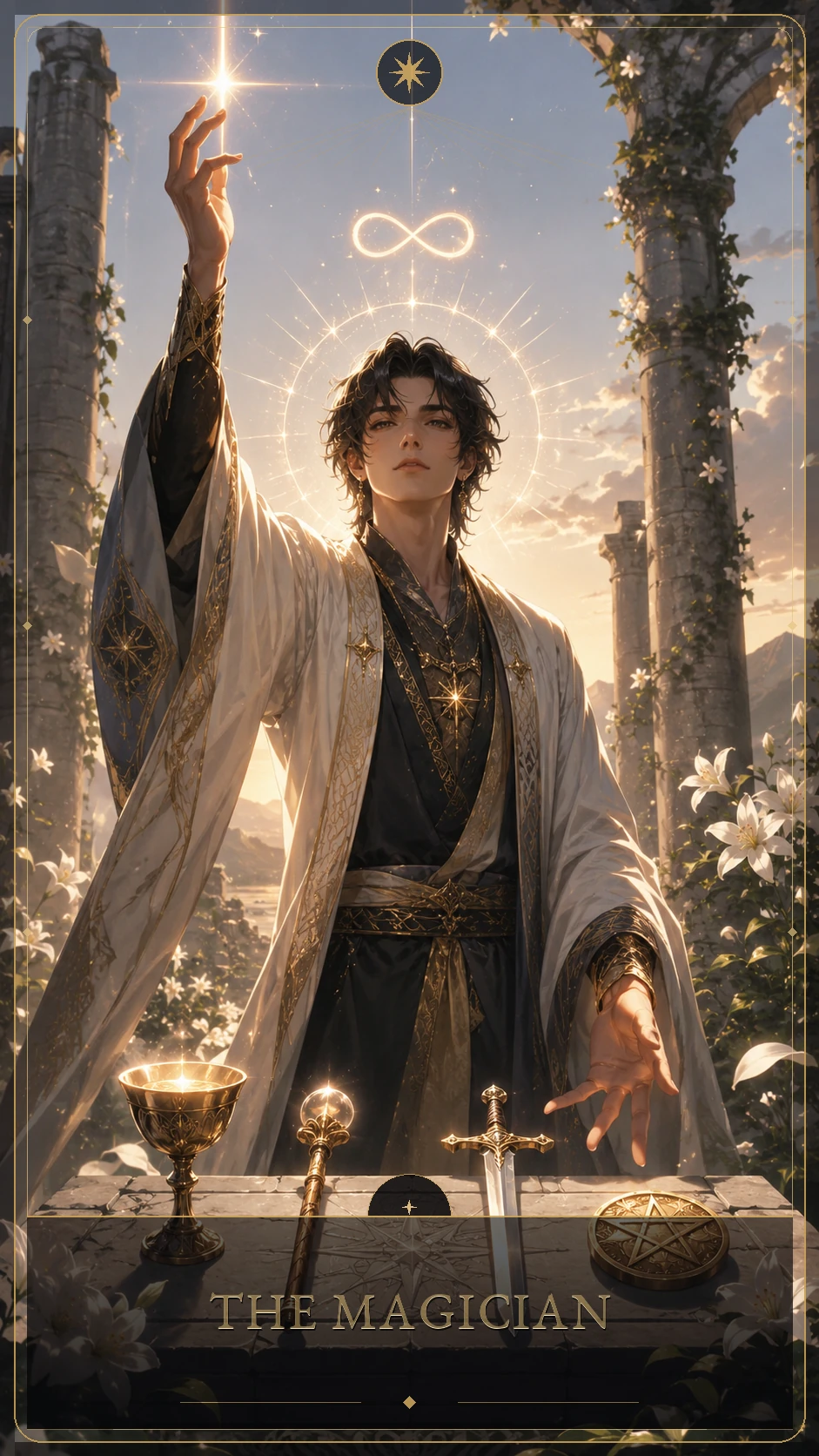 The Magician — canonical Lúmina tarot card